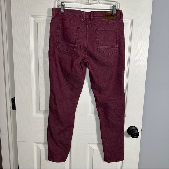 The North Face size 10 jeans, brick color, cotton blend, ankle, spring, autumn - Picture 6 of 16